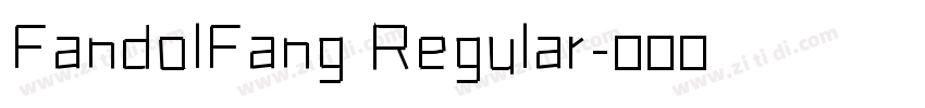 FandolFang Regular字体转换